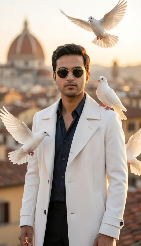 Cinematic Portrait in a Golden Hour European Cityscape (Gemini)