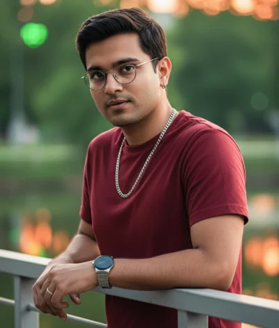 AI-generated image: Cinematic Professional Portrait with Oxblood Styling (Gemini Prompt)