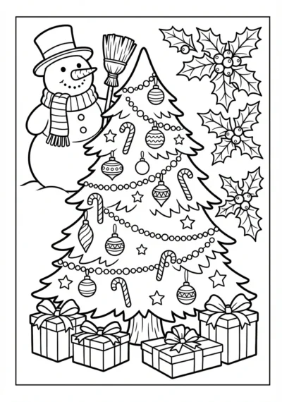 Classic Christmas Coloring Page
