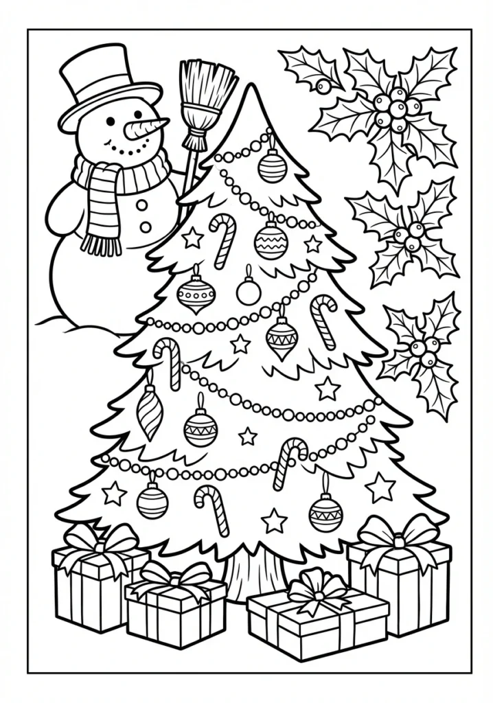 Classic Christmas Coloring Page
