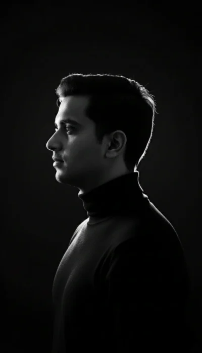 Dramatic 8k Black and White Portrait (Gemini Prompt)