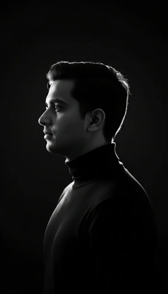 Dramatic 8k Black and White Portrait (Gemini Prompt)