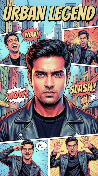 AI-generated image: Graphic Novel Cover AI Prompt | Pop Art Comic Style Portrait