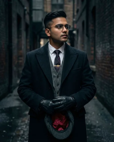 Moody Dramatic Portrait in Dark Alleyway (Gemini Prompt)