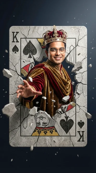 AI-generated image: Photorealistic King of Spades Breakthrough Portrait (Prompt)