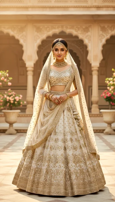 Ultra-Realistic 8K Bollywood Bridal Portrait of a South Asian Bride