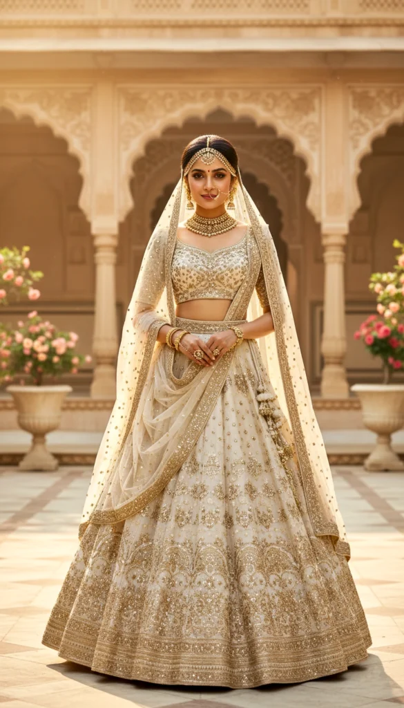 Ultra-Realistic 8K Bollywood Bridal Portrait of a South Asian Bride