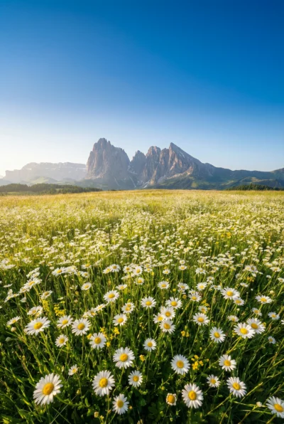 Ultra-Realistic Chamomile Meadow Landscape (Prompt)