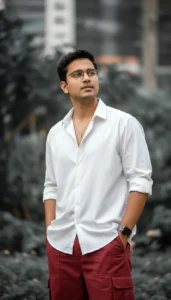 Ultra-Realistic Stylish Portrait in Natural Urban Setting