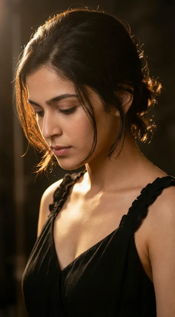 Woman Portrait with Dramatic Backlighting (Gemini Prompt)