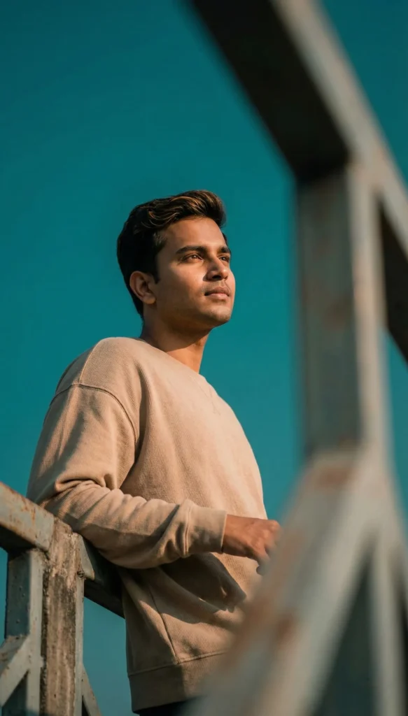 Cinematic Teal Orange Portrait with Low-Angle 50mm Film Look