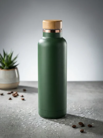 Water Bottle on Concrete Surface – Product Photography
