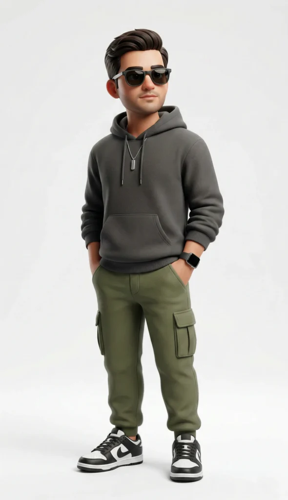 3D Urban Animated Character in Pixar-Style Realism