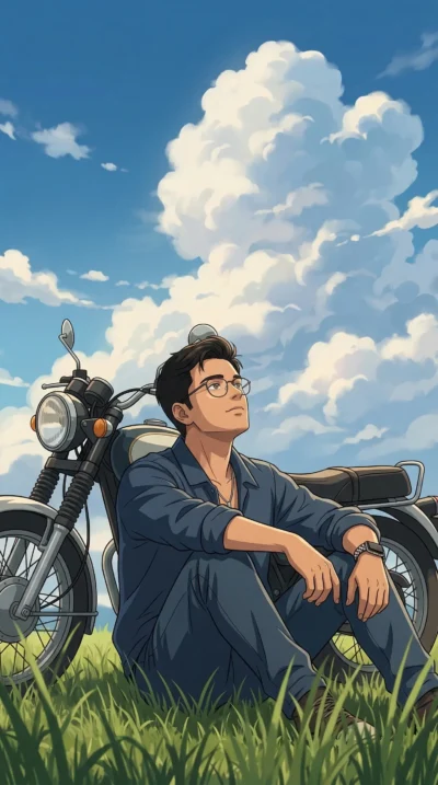 Cinematic Anime Illustration AI Prompt: Rider