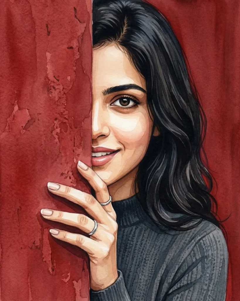 Contemporary Portrait Prompt – Cinematic Mixed-Media Painting