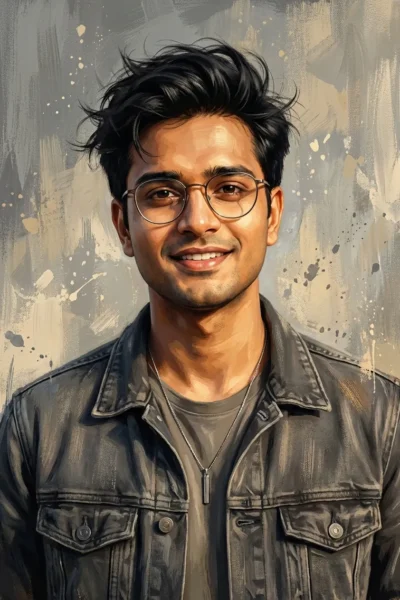 Digital Oil Painting AI Prompt: Male Portrait