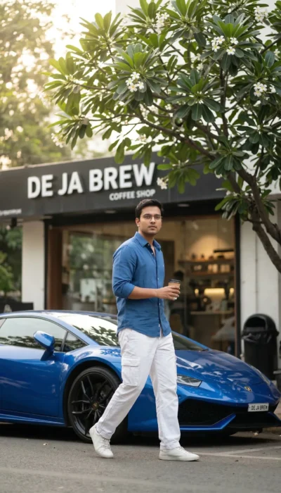 AI-generated image: Quiet Morning Coffee Walk – Cinematic Street Photography