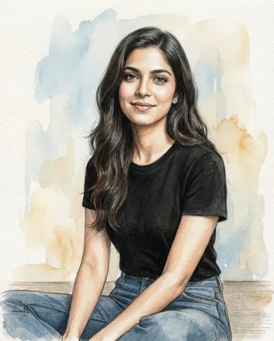 AI-generated image: Soulful Artistic Portrait AI Prompt (Mixed Media)