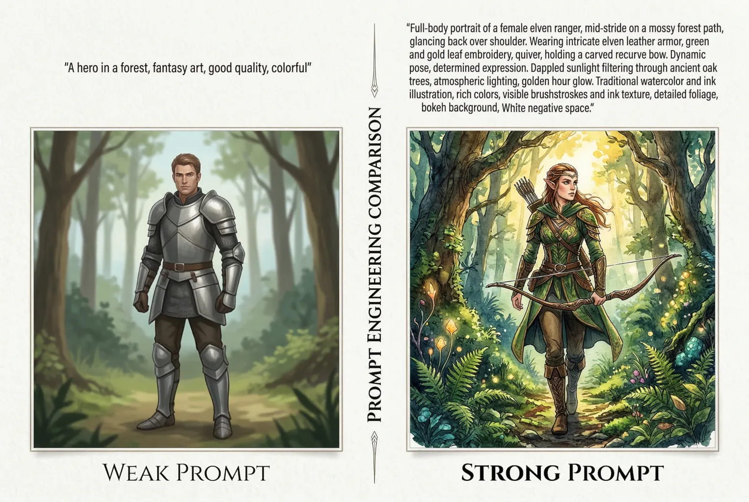 AI art prompt guide comparison example