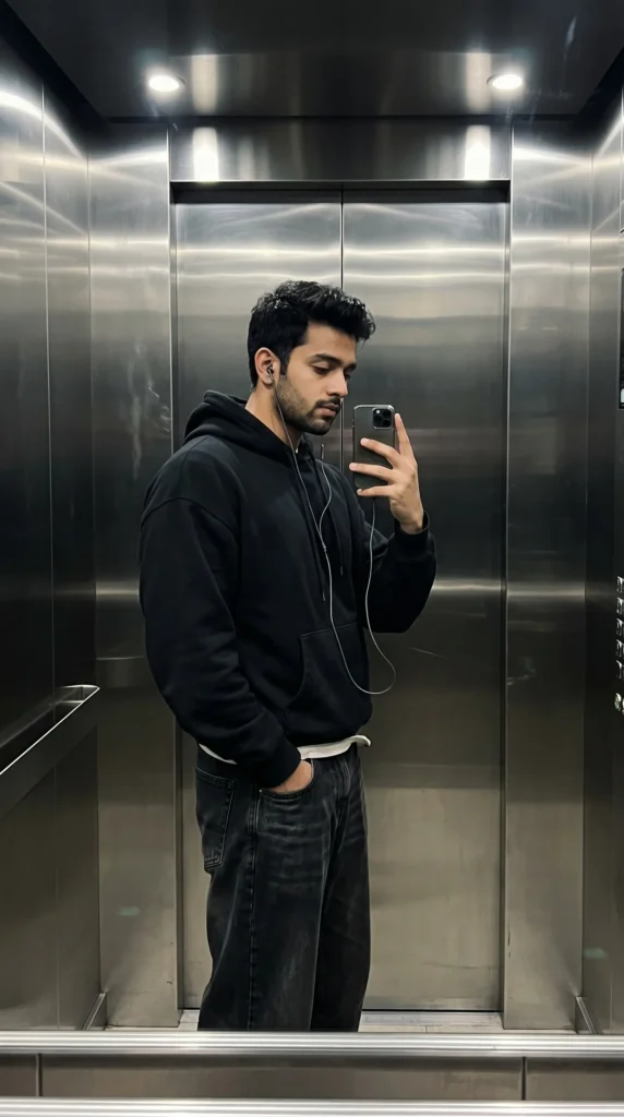 Ultra-realistic Elevator Mirror Selfie (Gemini Prompt)
