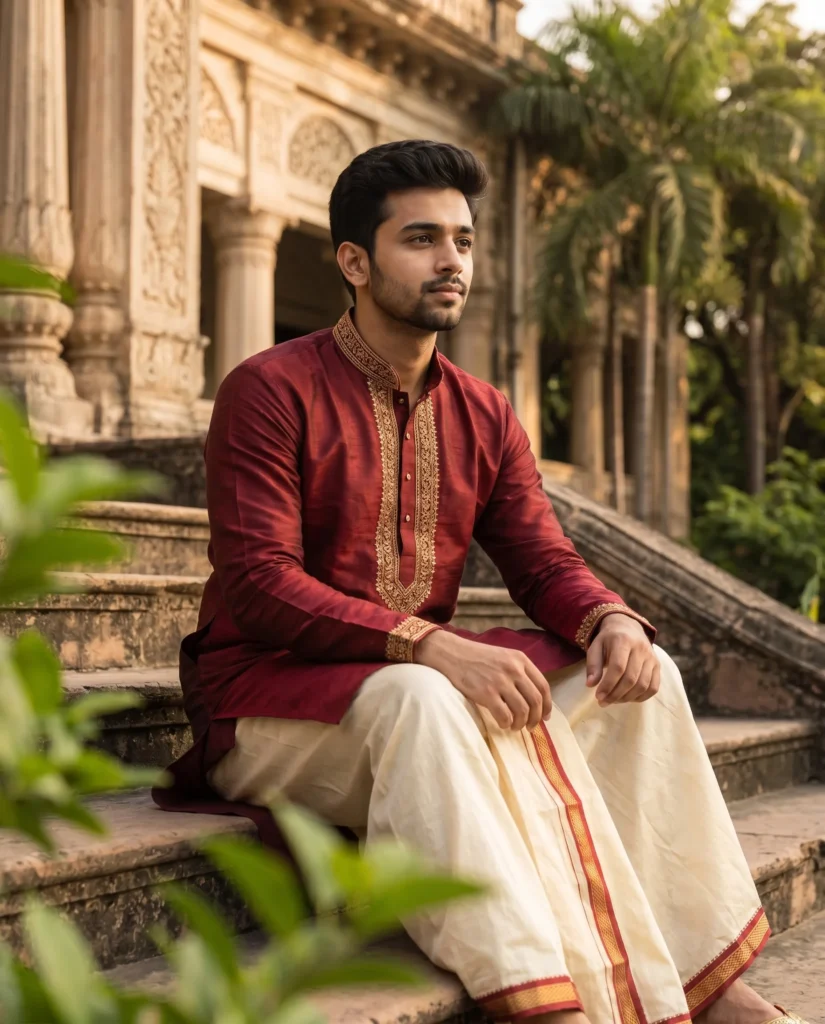 Regal Men Traditional Wear Prompt: Indian Groom Aesthetic