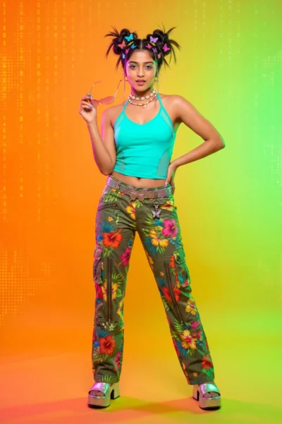Tropical Y2K Fashion AI Prompt for Studio Portraits