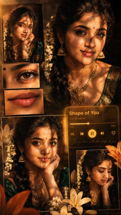 AI-generated image: Viral Instagram Warm-toned Collage Portrait Prompt