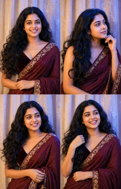 ChatGPT Saree Prompt Four Panel Portrait