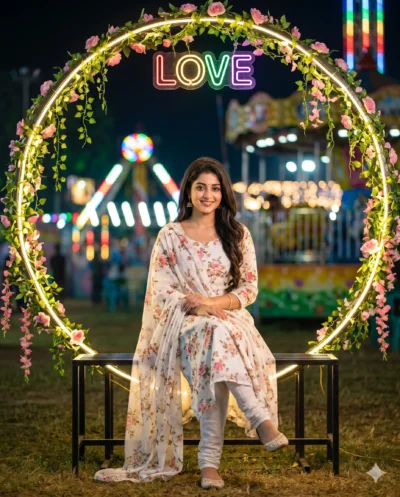AI-generated image: Salwar Kameez Prompt: South Asian Woman Festival Portrait