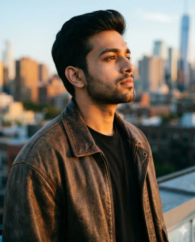 AI-generated image: Gemini Instagram DP Prompt: Rooftop Golden Hour Portrait