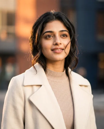 AI-generated image: Warm Editorial Style Instagram DP Prompt