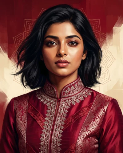Modern Indian Fashion: A Digital Painting Art Prompt