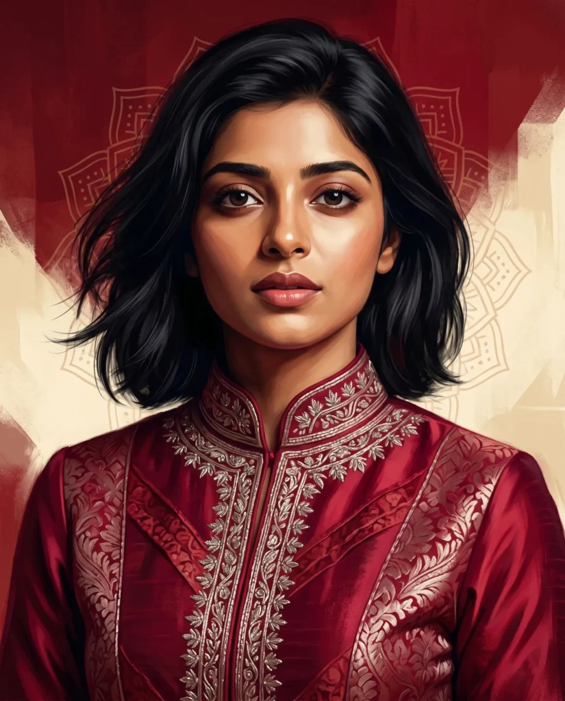 Modern Indian Fashion: A Digital Painting Art Prompt