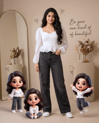 AI-generated image: 3D Chibi Mini Me Photo Prompt with Reference
