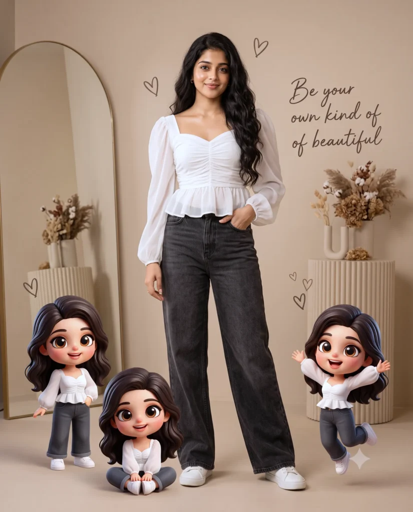 3D Chibi Mini Me Photo Prompt with Reference