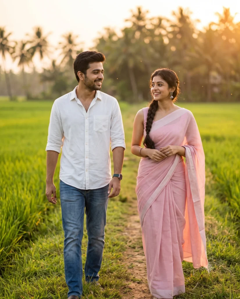 Couple Photography Prompt for a Cinematic Sunset Walk