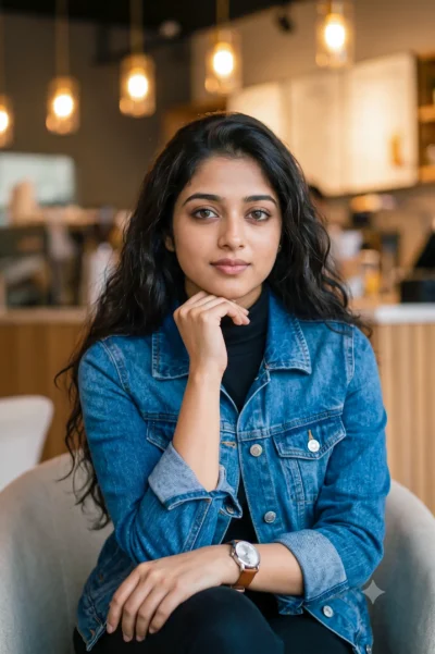 Cozy Woman Cafe Photo Prompt For Portraits
