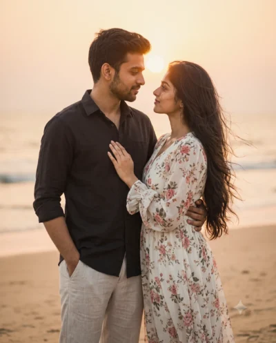 Editorial Beach Couple Portrait Prompt