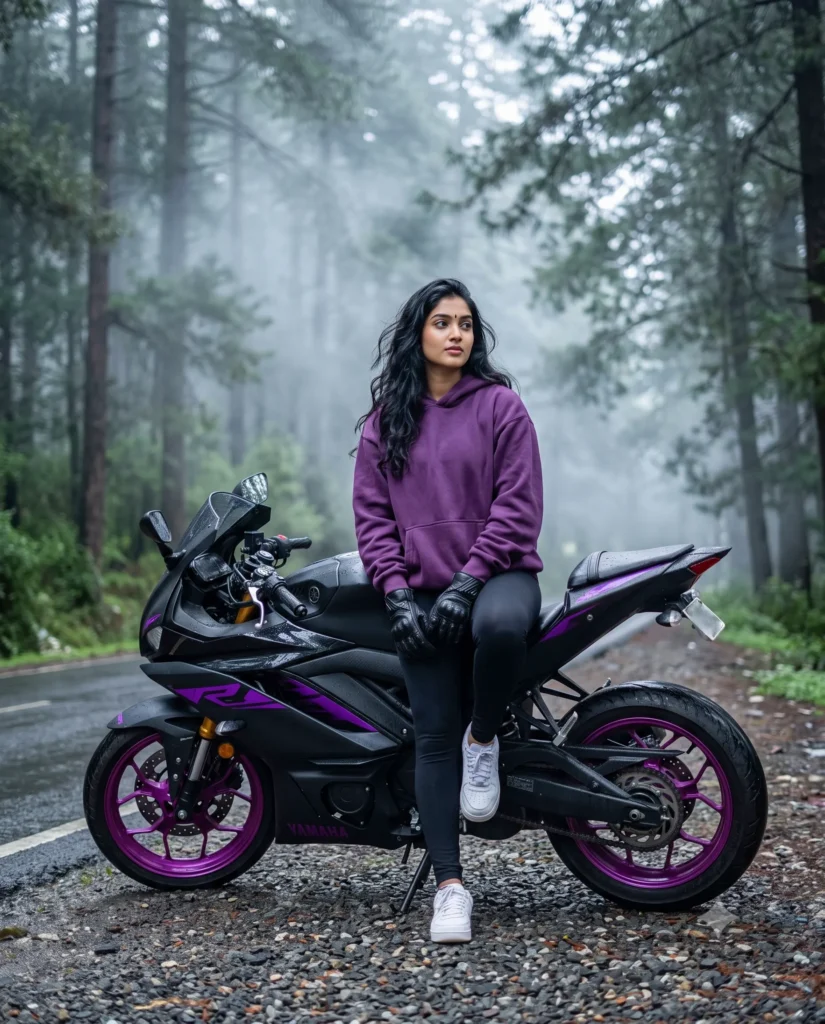 Cinematic Gemini Bike Prompt for Moody Forest Portrait
