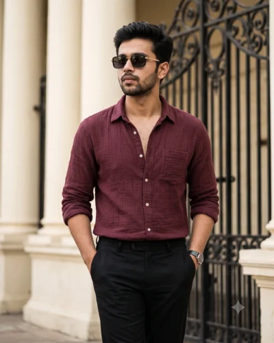Mens Fashion Portrait Prompt for Outdoor Editorial