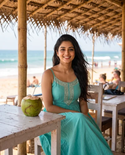 Photorealistic Beach Lifestyle Portrait Prompt