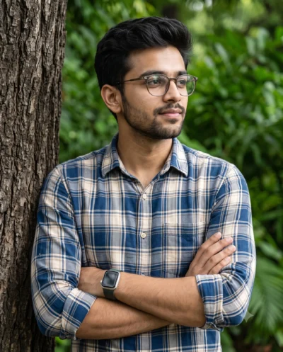Profile Picture Prompt for Men: Cinematic Outdoor Portrait