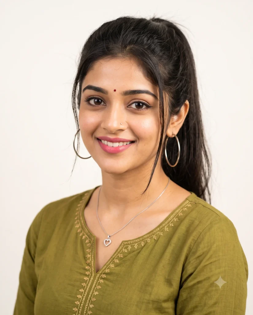 South Asian Woman Photo Prompt for Traditional Portrait