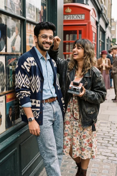 Retro Couple Portrait Prompt by London Record Shop