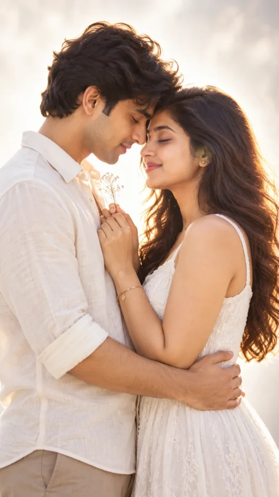 Diffused Backlighting Prompt for Studio Couple Portraits