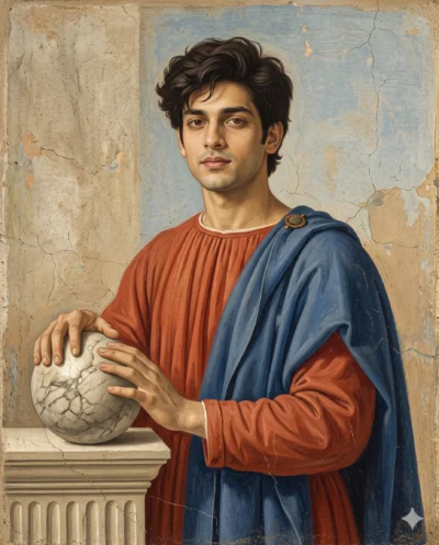 Classic Renaissance Fresco Portrait Prompt for Men