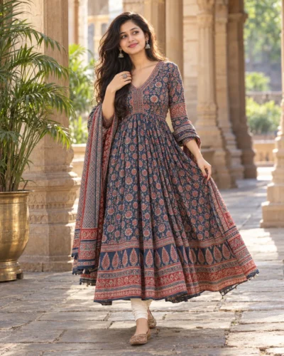 Anarkali Kurta Portrait Prompt for Editorial Catalog Shoots