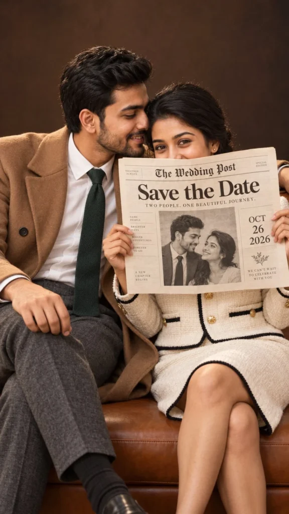Save the Date Prompt for Studio Portraits (ChatGPT)