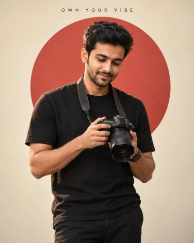 Studio Editorial Portrait Prompt for Modern Camera Photos
