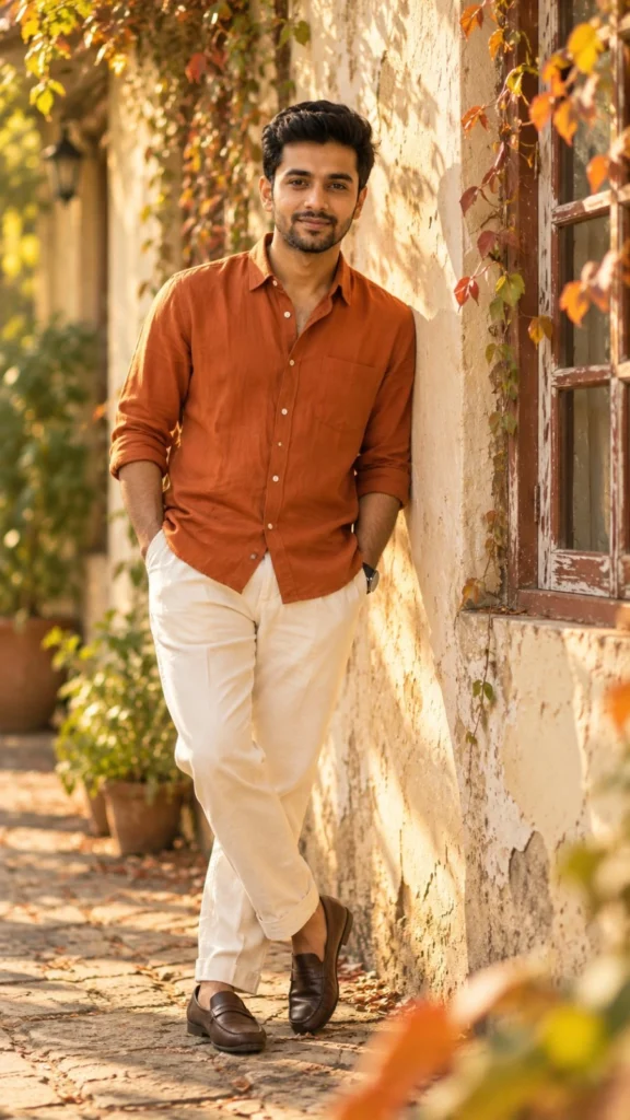 Burnt Orange Portrait Prompt for Warm Autumn Photos